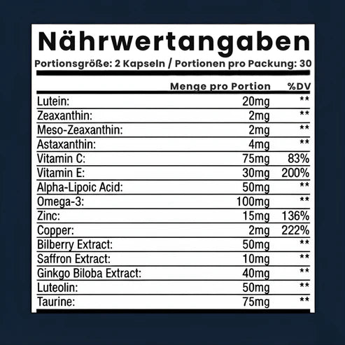 Melinvita 15-in-1 Fortschrittliche Formel für die Augen