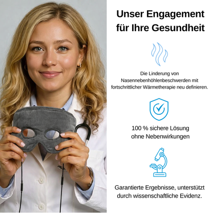ThermoRelief™ Maske – Befreien Sie verstopfte Nasennebenhöhlen in nur 15 Minuten.